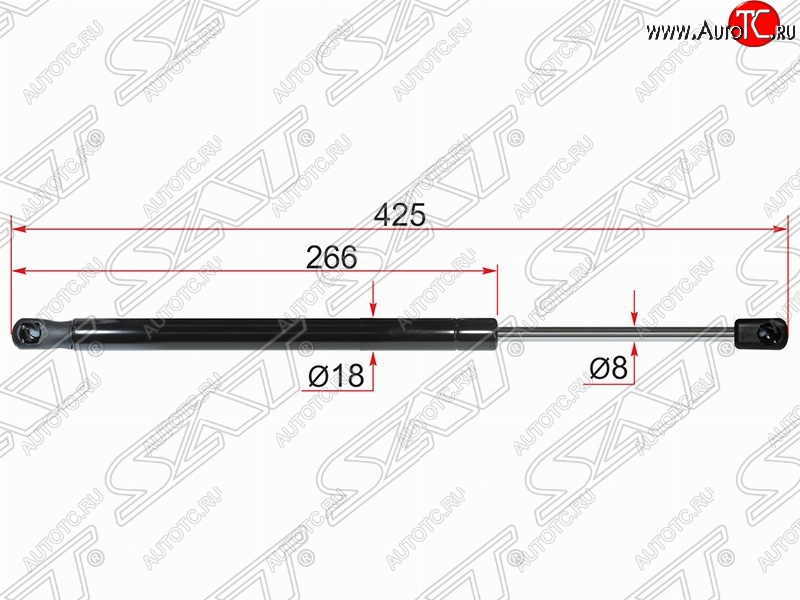 519 р. Газовый упор крышки багажника SAT  Nissan Terrano  D10 (2013-2022), Renault Duster  HS (2010-2015)  с доставкой в г. Санкт‑Петербург