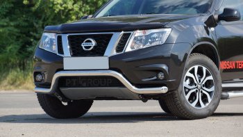 17 999 р. Защита переднего бампера Petroil Tuning (d63, волна) Nissan Terrano D10 дорестайлинг (2013-2016) (Нержавеющая полированная сталь)  с доставкой в г. Санкт‑Петербург. Увеличить фотографию 3