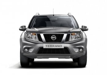 4 299 р. Защита переднего бампера (одинарная, Ø63 мм) Petroil Tuning Nissan Terrano D10 дорестайлинг (2013-2016) (Серебристый (Искра))  с доставкой в г. Санкт‑Петербург. Увеличить фотографию 1