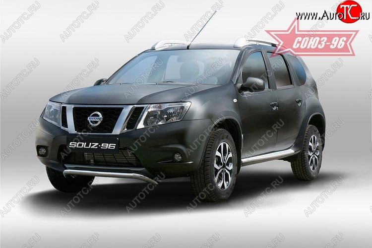 1 169 р. Защита переднего бампера Souz-96 (d60)  Nissan Terrano  D10 (2013-2022) дорестайлинг, рестайлинг  с доставкой в г. Санкт‑Петербург