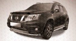 8 449 р. Одинарная защита переднего бампера из трубы диаметром 57 мм Slitkoff Nissan Terrano D10 рестайлинг (2016-2022) (Цвет: нержавеющая полированная сталь)  с доставкой в г. Санкт‑Петербург. Увеличить фотографию 1