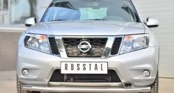 13 249 р. Одинарная защита переднего бампера диаметром 63 мм SLITKOFF Nissan Terrano D10 рестайлинг (2016-2022)  с доставкой в г. Санкт‑Петербург. Увеличить фотографию 1