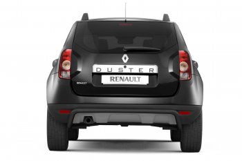 4 299 р. Защита заднего бампера Petroil Tuning (d51) Renault Duster HS рестайлинг (2015-2021) (Сталь с полимерным покрытием, цвет: Серебристый (Искра))  с доставкой в г. Санкт‑Петербург. Увеличить фотографию 1