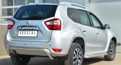 13 949 р. Защита заднего бампера (Ø42 мм волна, нержавейка) SLITKOFF Nissan Terrano D10 дорестайлинг (2013-2016)  с доставкой в г. Санкт‑Петербург. Увеличить фотографию 4