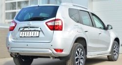 14 399 р. Одинарная защита заднего бампера из трубы диаметром 63 мм SLITKOFF  Nissan Terrano  D10 (2013-2022) дорестайлинг, рестайлинг  с доставкой в г. Санкт‑Петербург. Увеличить фотографию 4