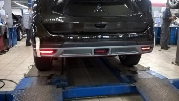 5 649 р. Накладка на задний бампер АвтоКрат  Nissan X-trail  3 T32 (2017-2022) рестайлинг (Неокрашенная)  с доставкой в г. Санкт‑Петербург. Увеличить фотографию 1