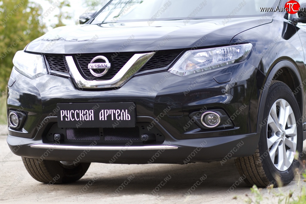 1 789 р. Защитная сетка решетки переднего бампера РА Nissan X-trail 3 T32 рестайлинг (2017-2022)  с доставкой в г. Санкт‑Петербург