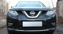 Сетка на бампер Russtal (черная) Nissan (Нисан) X-trail (Х-трейл)  3 T32 (2017-2022) 3 T32 рестайлинг