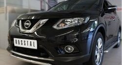 14 849 р. Защита переднего бампера (Ø42 мм волна, нержавейка) SLITKOFF Nissan X-trail 3 T32 дорестайлинг (2013-2018)  с доставкой в г. Санкт‑Петербург. Увеличить фотографию 2