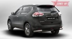 13 229 р. Защита заднего бампера из боковых уголков Souz-96 (d76) Nissan X-trail 3 T32 рестайлинг (2017-2022)  с доставкой в г. Санкт‑Петербург. Увеличить фотографию 1