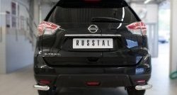 12 999 р. Защита заднего бампера (Ø63 мм уголки, нержавейка) Russtal Nissan X-trail 3 T32 рестайлинг (2017-2022)  с доставкой в г. Санкт‑Петербург. Увеличить фотографию 1