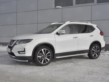 15 249 р. Защита переднего бампера (Ø42 мм, нержавейка) SLITKOFF Nissan X-trail 3 T32 дорестайлинг (2013-2018)  с доставкой в г. Санкт‑Петербург. Увеличить фотографию 2