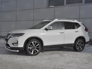 15 699 р. Защита переднего бампера (Ø63 мм, нержавейка) SLITKOFF Nissan X-trail 3 T32 дорестайлинг (2013-2018)  с доставкой в г. Санкт‑Петербург. Увеличить фотографию 2