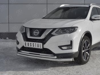 19 899 р. Защита переднего бампера (Ø63 и 42 мм) Nissan X-trail 3 T32 дорестайлинг (2013-2018)  с доставкой в г. Санкт‑Петербург. Увеличить фотографию 4