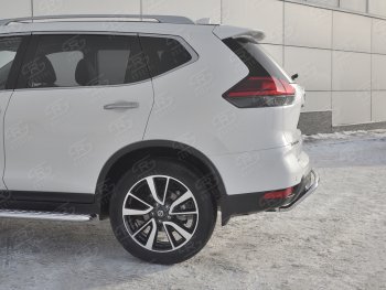 10 399 р. Защита заднего бампера (Ø42 мм волна, нержавейка) Russtal Nissan X-trail 3 T32 рестайлинг (2017-2022)  с доставкой в г. Санкт‑Петербург. Увеличить фотографию 3