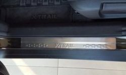 2 399 р. Накладки на порожки автомобиля СТ v2 Nissan X-trail 3 T32 рестайлинг (2017-2022)  с доставкой в г. Санкт‑Петербург. Увеличить фотографию 2