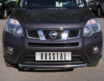 13 549 р. Защита переднего бампера (Ø76 мм, нержавейка) Russtal Nissan X-trail 2 T31 рестайлинг (2010-2015)  с доставкой в г. Санкт‑Петербург. Увеличить фотографию 2