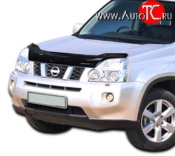 2 499 р. Дефлектор капота NovLine Nissan X-trail 2 T31 дорестайлинг (2007-2011)  с доставкой в г. Санкт‑Петербург