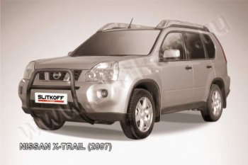 15 949 р. Кенгурятник d57 высокий  Nissan X-trail  2 T31 (2007-2011) (Цвет: серебристый)  с доставкой в г. Санкт‑Петербург. Увеличить фотографию 1