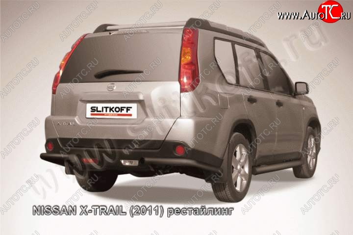 5 499 р. Уголки d57  Nissan X-trail  2 T31 (2007-2011) дорестайлинг (Цвет: серебристый)  с доставкой в г. Санкт‑Петербург