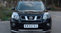 15 999 р. Защита переднего бампера (2 трубыØ63 мм, нержавейка) Russtal Nissan X-trail 2 T31 рестайлинг (2010-2015)  с доставкой в г. Санкт‑Петербург. Увеличить фотографию 1