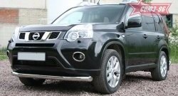 15 254 р. Защита переднего бампера одинарная Souz-96 (d76) Nissan X-trail 2 T31 рестайлинг (2010-2015)  с доставкой в г. Санкт‑Петербург. Увеличить фотографию 2