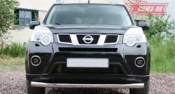 15 254 р. Защита переднего бампера одинарная Souz-96 (d76) Nissan X-trail 2 T31 рестайлинг (2010-2015)  с доставкой в г. Санкт‑Петербург. Увеличить фотографию 3