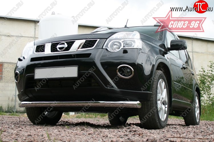 15 254 р. Защита переднего бампера одинарная Souz-96 (d76)  Nissan X-trail  2 T31 (2010-2015) рестайлинг  с доставкой в г. Санкт‑Петербург