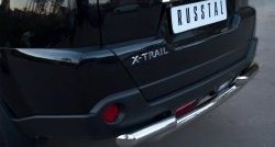 18 649 р. Защита заднего бампера (2 трубы Ø63, нержавейка) SLITKOFF Nissan X-trail 2 T31 рестайлинг (2010-2015)  с доставкой в г. Санкт‑Петербург. Увеличить фотографию 2