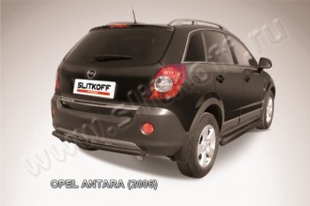 5 999 р. Защита задняя Slitkoff  Opel Antara (2006-2010) (Цвет: серебристый)  с доставкой в г. Санкт‑Петербург. Увеличить фотографию 1