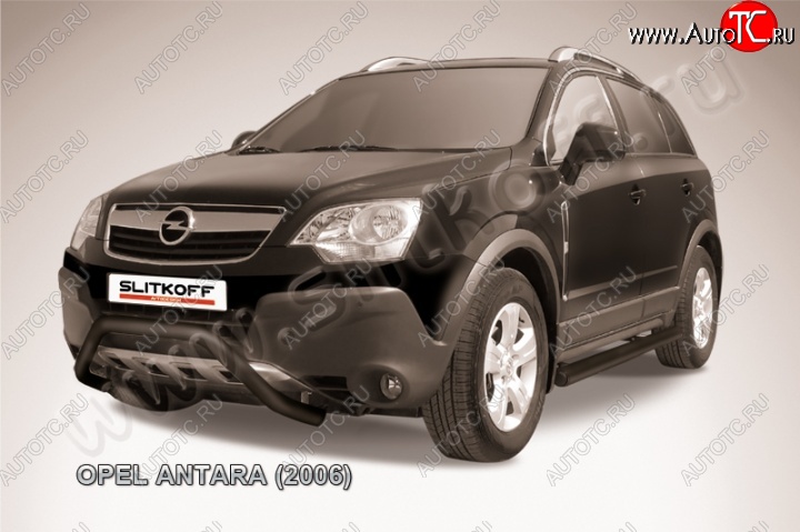 13 499 р. Кенгурятник d57 низкий мини Opel Antara (2006-2010) (Цвет: серебристый)  с доставкой в г. Санкт‑Петербург