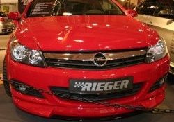 5 699 р. Накладка на передний бампер Rieger Opel Astra H GTC хэтчбек 3 дв. дорестайлинг (2004-2007) (Неокрашенная)  с доставкой в г. Санкт‑Петербург. Увеличить фотографию 3