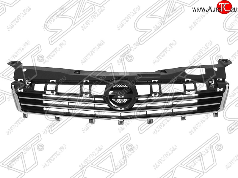 7 449 р. Решётка радиатора SAT (с хром молдингами)  Opel Astra  H (2004-2015) седан дорестайлинг, универсал рестайлинг, хэтчбек 5дв рестайлинг (Неокрашенная)  с доставкой в г. Санкт‑Петербург