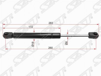 569 р. Газовый упор крышки багажника SAT  Opel Astra  H (2004-2015) седан дорестайлинг, универсал рестайлинг, хэтчбек 5дв рестайлинг  с доставкой в г. Санкт‑Петербург. Увеличить фотографию 1