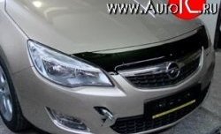 Дефлектор капота NovLine (короткий) (хетчбек) Opel Astra J хэтчбек 5 дв.  рестайлинг (2012-2017)