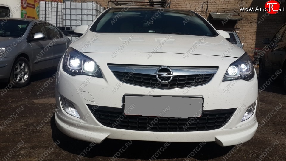 5 499 р. Накладка на передний бампер RIEGER Opel Astra J хэтчбек 5 дв.  рестайлинг (2012-2017) (Неокрашенная)  с доставкой в г. Санкт‑Петербург