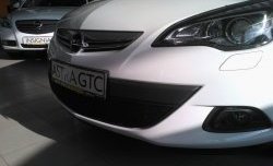 1 469 р. Сетка на бампер GTC Russtal (черная)  Opel Astra  J (2009-2012)  с доставкой в г. Санкт‑Петербург. Увеличить фотографию 3