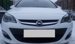 1 469 р. Сетка на бампер Russtal (черная)  Opel Astra  J (2012-2017)  с доставкой в г. Санкт‑Петербург. Увеличить фотографию 1