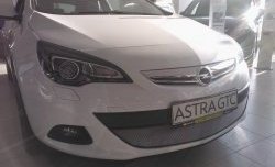 1 539 р. Сетка на бампер GTC Russtal (хром) Opel Astra J хэтчбек 5 дв. дорестайлинг (2009-2012)  с доставкой в г. Санкт‑Петербург. Увеличить фотографию 3