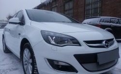 1 539 р. Сетка на бампер Russtal (хром) Opel Astra J хэтчбек 5 дв.  рестайлинг (2012-2017)  с доставкой в г. Санкт‑Петербург. Увеличить фотографию 2