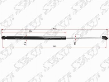 659 р. Газовый упор крышки багажника SAT  Opel Astra  J (2009-2017) хэтчбек 5 дв. дорестайлинг, хэтчбек 5 дв.  рестайлинг  с доставкой в г. Санкт‑Петербург. Увеличить фотографию 1