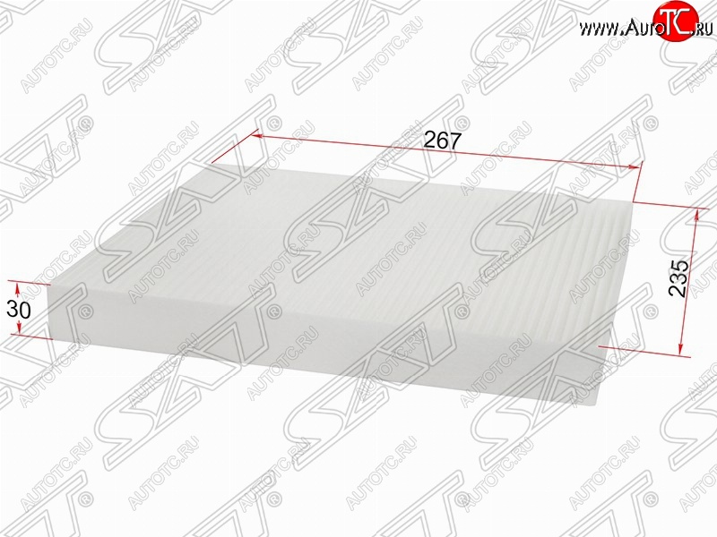 239 р. Фильтр салонный SAT (267х235х30 mm)  Opel Astra  G - Zafira ( A,  В)  с доставкой в г. Санкт‑Петербург