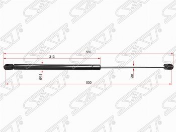 549 р. Газовый упор крышки багажника SAT  Opel Astra  G (1998-2005) седан  с доставкой в г. Санкт‑Петербург. Увеличить фотографию 1