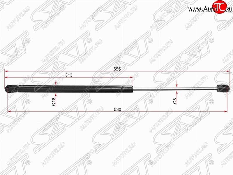 549 р. Газовый упор крышки багажника SAT Opel Astra G седан (1998-2005)  с доставкой в г. Санкт‑Петербург