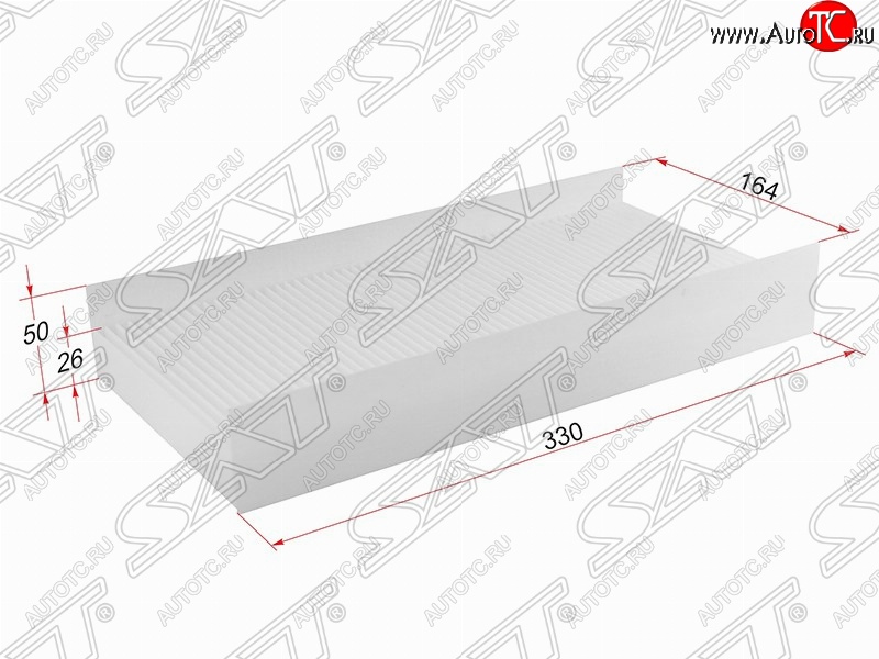 239 р. Фильтр салонный SAT (330х164х50/26 mm)  Opel Corsa  C - Vectra  C  с доставкой в г. Санкт‑Петербург