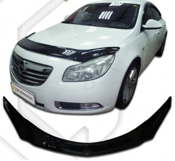 2 459 р. Дефлектор капота CA-Plastic  Opel Insignia  A (2008-2013) (Classic черный, Без надписи)  с доставкой в г. Санкт‑Петербург. Увеличить фотографию 1