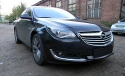 1 539 р. Сетка на бампер (рестайлинг) Russtal (хром) Opel Insignia A рестайлинг седан (2013-2017)  с доставкой в г. Санкт‑Петербург. Увеличить фотографию 2