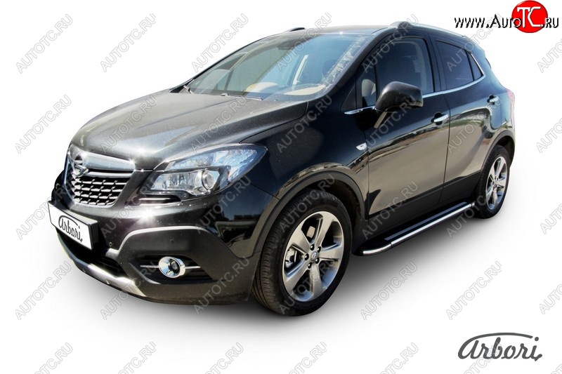 12 149 р. Порожки для ног Arbori Luxe Black Opel Mokka  дорестайлинг (2012-2016)  с доставкой в г. Санкт‑Петербург