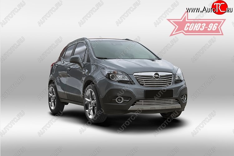 6 884 р. Декоративный элемент решетки радиатора Souz-96 (d16) Opel Mokka  дорестайлинг (2012-2016)  с доставкой в г. Санкт‑Петербург