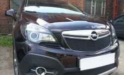 2 099 р. Нижняя сетка на бампер Russtal (черная) Opel Mokka  дорестайлинг (2012-2016)  с доставкой в г. Санкт‑Петербург. Увеличить фотографию 4